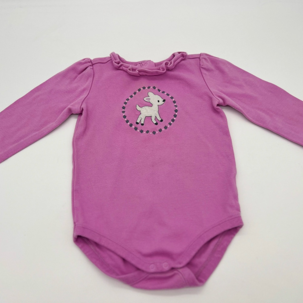 Gymboree Baby Girl Purple Baby Bambi Long Sleeve Cotton Bodysuit 18-24 Months